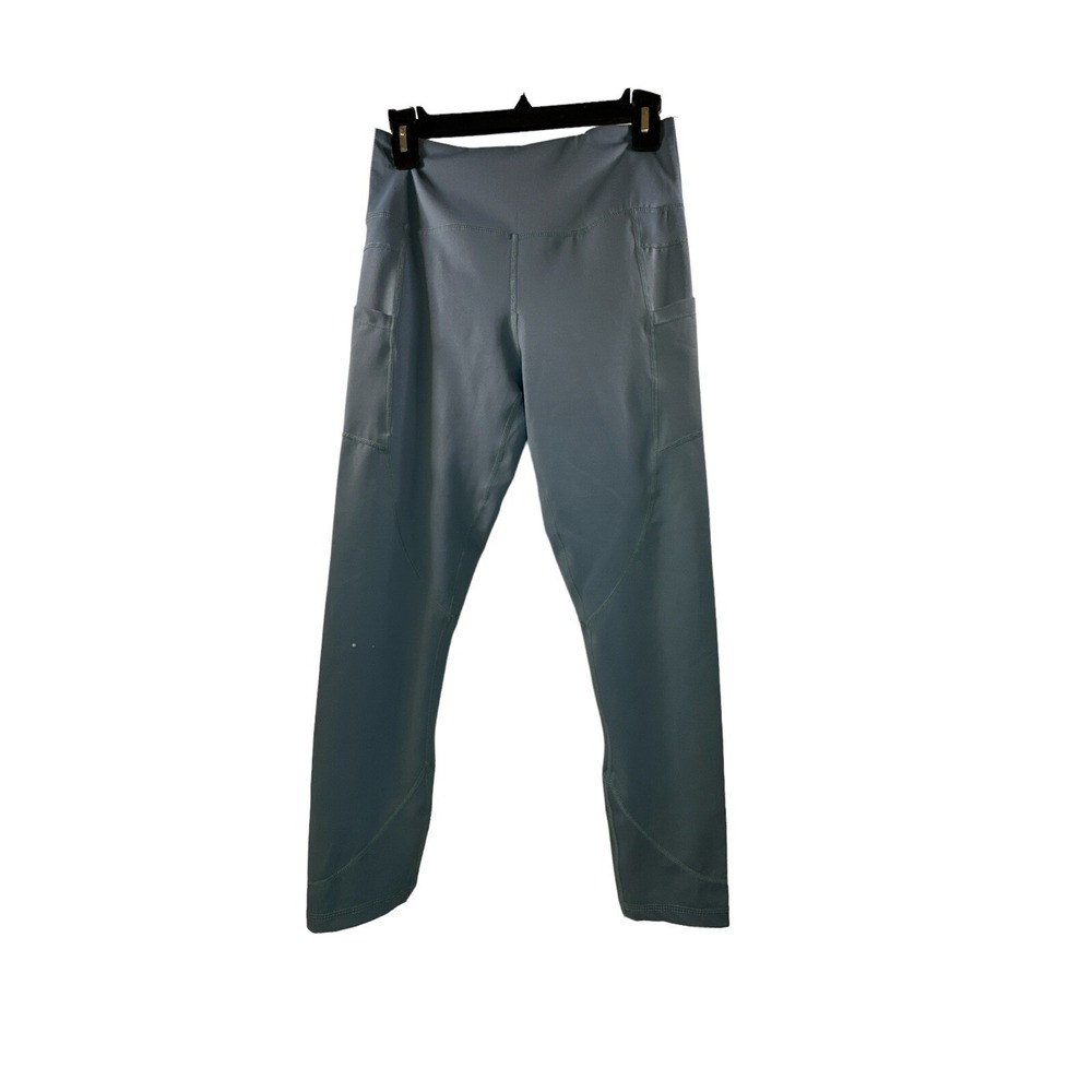 Zyia Womans Active Leggings Size 8-10 Light Blue 73%Polyester27%Spandex